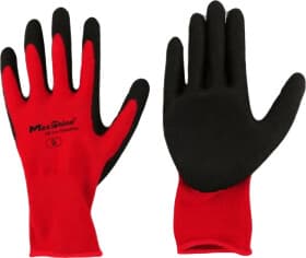 Рукавички робочі MaxShine червоні з чорним