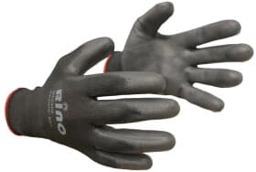 Перчатки рабочие Rino нейлоновые с полиуретановым покрытием черный