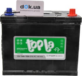 Акумулятор Topla 6 CT-75-R Stop & Go 114120