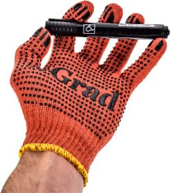 Перчатки рабочие Grad Лайт трикотажные с покрытием ПВХ оранжевые