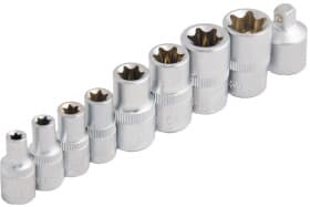 Набор торцевых головок и комплектующих MasterTool 78-1409 1/4", 3/8" (9 пр.)