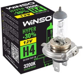 Автолампа Winso Hyper +30% H4 P43t-38 55 W 60 W прозора 712400