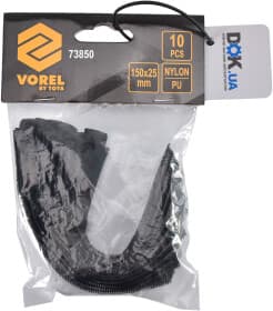 Стяжка-липучка Vorel 73850 150 мм 25 мм 10 шт