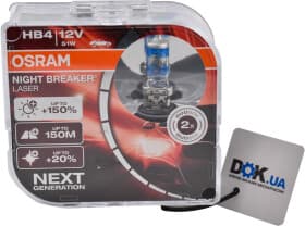 Автолампа Osram Night Breaker Laser HB4 P22d 51 W прозрачно-голубая 9006nlhcb