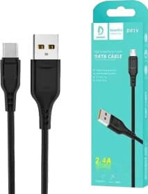 Кабель Denmen D01V DM-D01V-BK USB - Micro USB 1 м