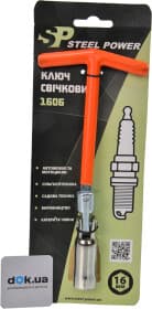 Ключ свічковий Steel Power SPR1606 T-подібний 16 мм з шарніром