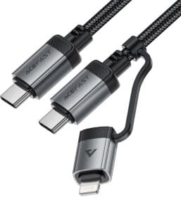 Кабель 2 в 1 Acefast C20-01 Apple Lightning - type-C - type-C 1,2 м