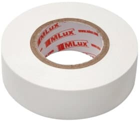Изолента MLux Base 152000005 белый ПВХ 19x18.29