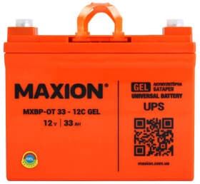 Аккумулятор для ИБП Maxion MXBPOT3312GEL 33 Ач 12 V Аккумулятор для ИБП Maxion MXBPOT3312GEL 33 Ач 12 V