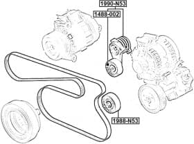 Обвідний ролик поліклинового ременя Обвідний ролик поліклинового ременя