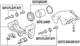 Комплект підтримки корпуса скоби гальма Комплект підтримки корпуса скоби гальма