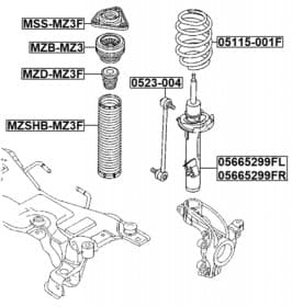 Пружина подвески Febest 05115001f