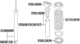 Пружина подвески Febest 21115001r