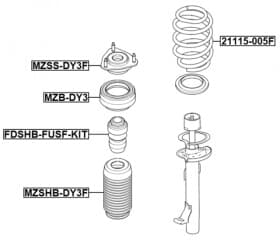 Пружина подвески Febest 21115005f