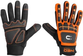 Перчатки рабочие Neo Tools кожаные с резиновыми вставками черный