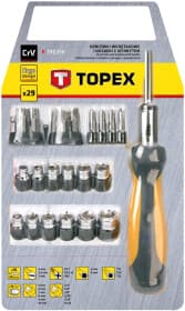 Отвертка реверсивная с набором бит Topex 39D356