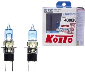 Автолампа KOITO WhiteBeam ver. III H3C PK22s 50 W прозрачно-голубая P0753W