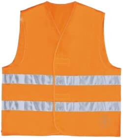 Жилет светоотражающий Zollex оранжевый с вертикальными полосами