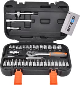 Набір торцевих головок та компонентів STHOR 58640 1/4" (38 пр.)