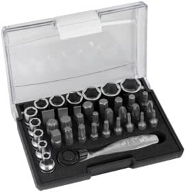 Набор бит и торцевых головок с трещоткой JBM 52198 35 шт.