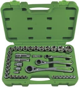 Набір торцевих головок та компонентів JBM 52418 1/2", 3/8", 1/4" (39 пр.)