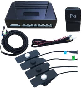 Штатный парктроник Brees HD-CRV-19+ 4F Honda с черными матовыми датчиками