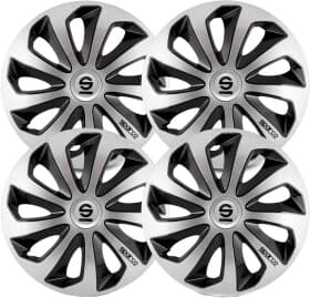 Комплект колпаков на колеса Sparco Sicilia серебристый + черный