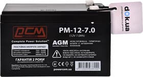 Аккумулятор для ИБП Powercom PM-12-7 10700283 7 Ач 12 В