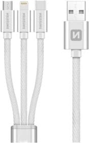 Кабель 3 в 1 Swissten USB - Apple Lightning - type-C - Micro USB DOSWS72501102 1,2 м