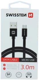 Кабель Swissten DOSWS71527300 USB - Micro USB 3 м