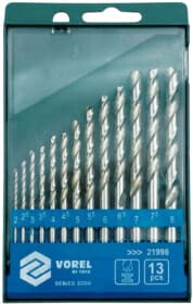 Набор сверл Vorel спиральных по металлу 21998 13 шт.