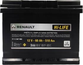 Акумулятор Renault / Dacia 6 CT-60-R L2 7711947966