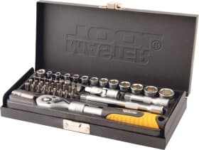 Набір бит та торцевих головок з тріскачкою MasterTool 78-2045 39 шт.