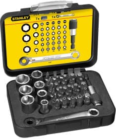 Набор бит и торцевых головок с держателем и трещоткой Stanley 1-13-907 29 шт.