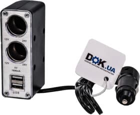 Разветвитель прикуривателя с USB Pulso 2 в 1 + 2 USB WF-0030