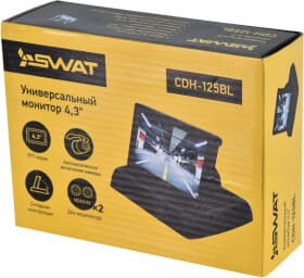 Монитор в авто Swat CDH-125 черный