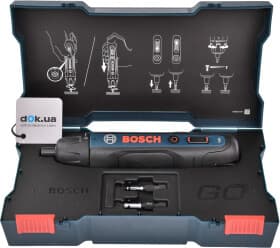 Электроотвертка Bosch Go Professional (ЗУ + биты + чехол)