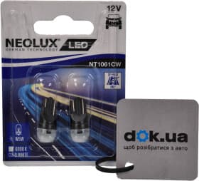 Автолампа Neolux® W5W W2,1x9,5d 0,5 W белая nt1061cw02b