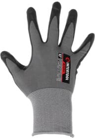 Перчатки рабочие Intertool Storm трикотажные с нитриловым покрытием серый