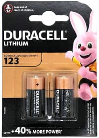 Батарейка Duracell DL123AB2 CR123A 3 V 2 шт
