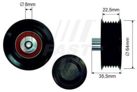 Обвідний ролик поліклинового ременя