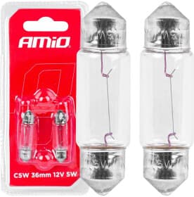 Автолампа Amio Festoon C5W SV8,5-8 5 W прозрачная 03348 Автолампа Amio Festoon C5W SV8,5-8 5 W прозрачная 03348