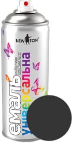 Аэрозольная краска New Ton Универсальная черный янтарь RAL 9005 матовая 400 мл