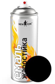 Аэрозольная краска New Ton черная матовая термостойкая 400 мл
