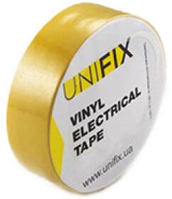 Изолента UNIFIX ETU-10YELLOW желтый ПВХ 18 мм х 10 м