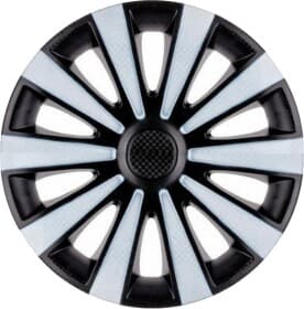 Комплект колпаков на колеса Star Karat цвет белый + черный с карбоновой отделкой