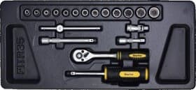 Набір торцевих головок та компонентів Starline NRF1TR35 1/4" (19 пр.)
