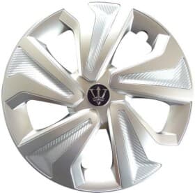 Комплект ковпаків на колеса Carface Evo Kango колір сріблястий з карбоновою обробкою