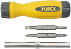 Отвертка с набором бит Topex 39D516