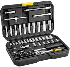 Набор бит и торцевых головок с трещоткой Topex 38D693 60 шт.